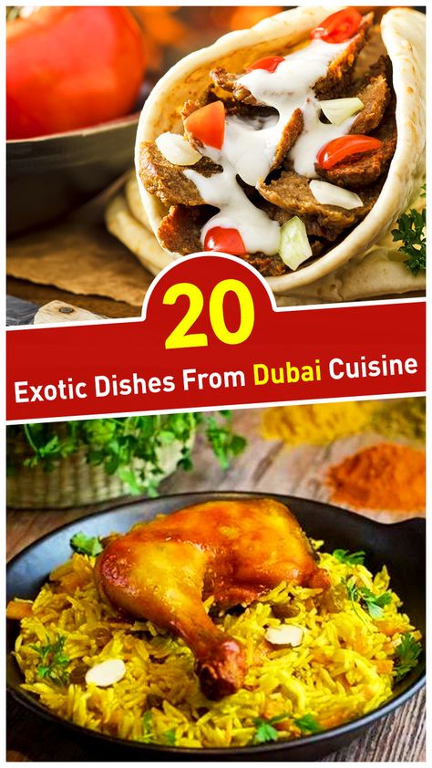 #Dubai cuisine boasts of luscious flavors, piquant delicacies, and titillating aroma. And there's no reason why you should miss indulging in the city's toothsome delicacies on your next #trip. Try these 20 best exotic dishes from Dubai & have a salivating experience during your next #holiday in the #UAE Food Dubai, East Recipes, Dubai Food, Middle East Recipes, Budget Family Meals, Cheap Meal Ideas, Around The World Food, Simple Family Meals, Cheap Meal