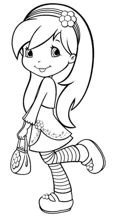 Strawberry Shortcake Coloring Page Strawberry Shortcake Coloring Pages, Doll Drawing, Kitty Coloring, Disney Art Drawings, Hello Kitty Coloring, Princess Coloring Pages, Pola Sulam, Princess Coloring, Cartoon Coloring Pages