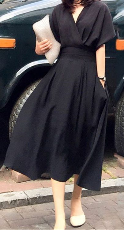 Classy Black Dress For daily use A Woman, Black Dress, Summer Dresses, Green, Dresses, Black