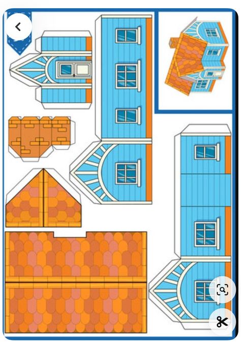 3d Paper Houses, Paper Models House, Open When Envelopes, Paper House Template, Buddhist Art Drawing, House Template, Paper Toys Template, Preschool Arts And Crafts, Paper House