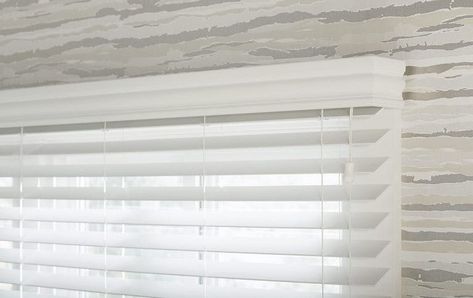 WINDOW FAQ: Should I install my blinds as an Inside or Outside Mount? | The Blinds.com Blog Faux Wood Blinds Living Room, Wood Blinds Living Room, White Wood Blinds, Inside Mount Blinds, Outside Mount Blinds, Windows With Blinds, White Faux Wood Blinds, White Window Trim, Faux Blinds