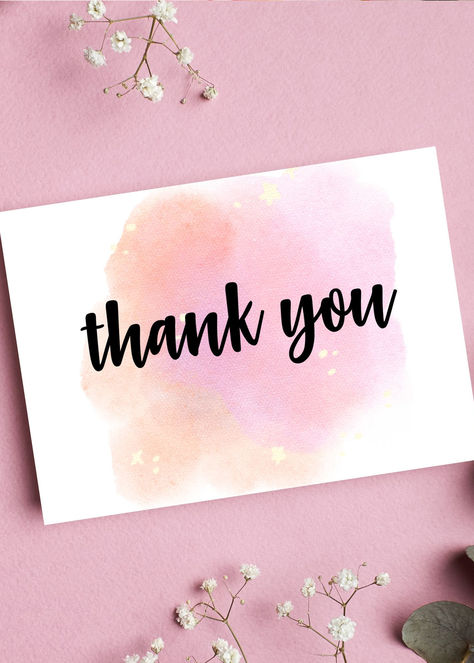 Show your appreciation in style with our professionally designed Thank You Card template - easily customizable and printable at home, it's the perfect way to say thanks to those who matter most. 🎉💖 #ThankYouStyle #thankyoucard #thankyoucardtemplate #editablethankyoucard #printablethankyoucard #appreciationcard #gratefulcard #gratitudecard #specialthanks #printabletemplate #editabletemplate #editwithcanva Poster Board Thank You Card, Thank You Caligraphy Aesthetic, Thankyoucard Design, Thank You Font Calligraphy, Thank You Card Hand Drawn, Pink Thank You Card, Donut Board, Card Edit, Happy Birthday Cards Diy