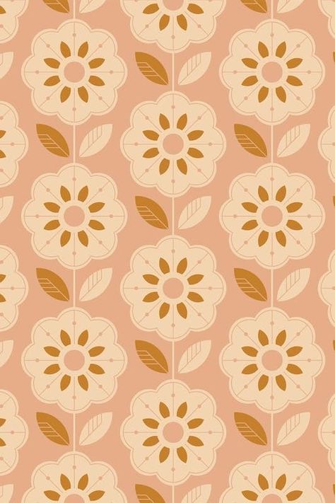 90s Wallpaper, Modern Colours, Retro Floral Pattern, Phone Decor, Flower Tile, Handmade Packaging, Neutral Wallpaper, Iphone Backgrounds, Geometric Flower