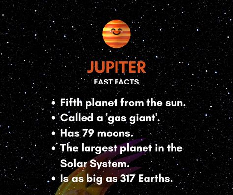 Planets Project, Science Font, Jupiter Facts, Outer Space Activities, Solar System Facts, Educational Facts, Solar System Projects For Kids, Space Theme Preschool, Nasa Solar System