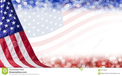 American flag and bokeh background with copy space for 4 july independence day and other celebration American Flag Banner, Patriotic Garland, Patriotic Decorations Party, Christmas Tree Photography, Independence Day Party, Fourth Of July Decorations, Picture Banner, Independence Day Decoration, Decoration Background