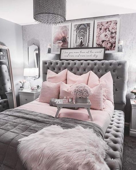 Glamourous Bedroom, Future Apartment Decor, Apartment Decor Inspiration, House Interior Decor, Room Makeover Bedroom, Aesthetic Bedroom, Bedroom Inspo, Bedroom Themes, Room Inspiration Bedroom