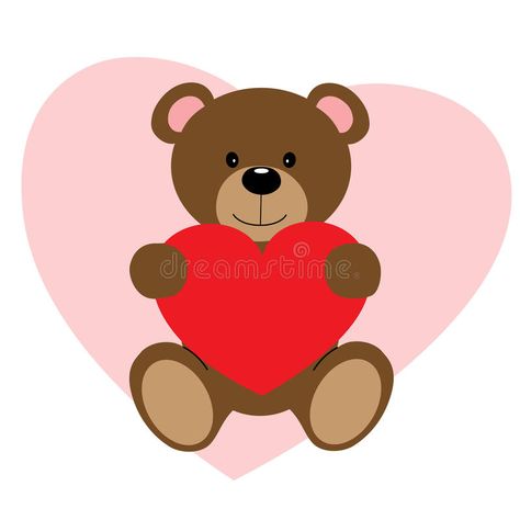 Teddy Bear Holding Heart vector illustration Drawing Teddy Bear, Teddy Bear Holding Heart, Bear Holding Heart, Holding Heart, Heart Drawing, Cute Teddy Bears, Heart Cards, Red Heart, Cute Drawings