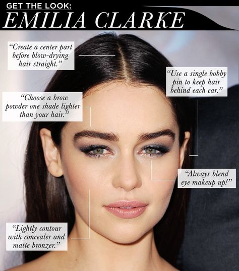 Get The Look: Emilia Clarke Emilia Clarke Makeup, Hooded Eye Makeup, Hooded Eyes, Mother Of Dragons, Emilia Clarke, Hot Pics, Hello Beautiful, All Things Beauty, Who What Wear