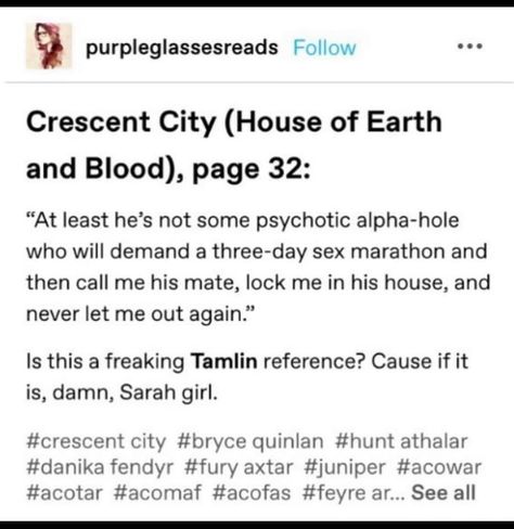 Crescent City Headcannons, Crescent City Theories, House Of Earth And Blood, Sjm Books, Daily Journal Prompts, Sarah J Maas Books, Book Jokes, Crescent City, Book Memes