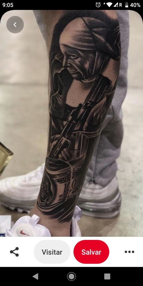 Tattoo Mafia, Chicano Tattoos Sleeve, Full Leg Tattoos, Gangsta Tattoos, Money Tattoo, Chicano Style Tattoo, Chicano Tattoos, Leg Tattoo Men, Leg Sleeve Tattoo