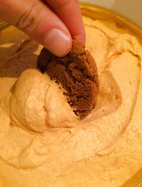 Easy Pumpkin Dip with Ginger Snaps! "Ridiculously yummy! You can also serve this with cinnamon or honey Teddy Grahams. They perfectly bite-sized for dipping, but they're not as excitingly tasteful as the ginger snaps!" @allthecooks #recipe Easy Pumpkin Dip, Ginger Snaps Recipe, Pumpkin Dip, Teddy Grahams, Sauces And Dips, Ginger Snap, Dessert Dips, Pumpkin Pumpkin, Easy Pumpkin