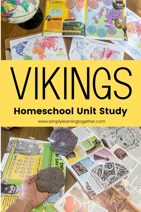 Middle School Unit Studies, History Unit Studies, Elementary Unit Study Ideas, Elementary Unit Studies, Leif The Lucky Activities, History Unit Studies Homeschool, Free Unit Studies, Homeschool Halloween Unit Study, Viking Crafts For Kids