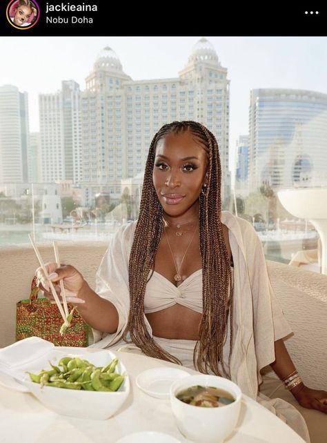 Lavishly Jackie Aina, Jackie Aina Aesthetic, Jackie Aina Braids, Jackie Aina House, Yellowtail Sashimi, People Inspiration, Jackie Aina, Vision Boards, 2024 Vision