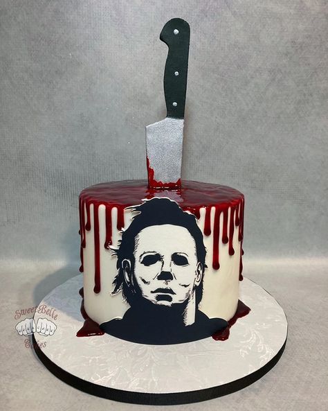 Scary Movie Cakes, Halloween Cake Ideas, Scary Halloween Cakes, Horror Cake, Scary Cakes, Sweet And Spooky, Movie Cakes, Art The Clown, Autumn Breeze