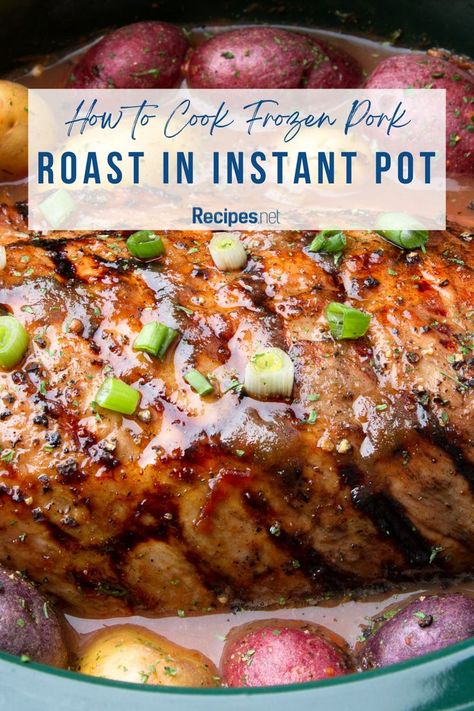 Frozen pork roast? No problem! Learn how to cook it to tender perfection in your Instant Pot! 🍖🔥 Whether it’s a last-minute dinner idea or you forgot to thaw, this guide has you covered. Perfect for busy days or when you need a hearty meal without the wait. Click for the recipe and turn your frozen pork roast into a savory sensation in no time! Go to Recipes.net for more cooking hacks for popular pork dishes. Instapot Pork Loin Roast Instant Pot, Ip Pork Roast, Instapot Frozen Pork Roast, Frozen Pork Roast In Oven, Pork Loin Roast Instant Pot Recipes, Instapot Pork Roast Recipe, Boneless Pork Sirloin Roast Instant Pot, Frozen Pork Roast Instant Pot, Pork Roast Recipes Instant Pot