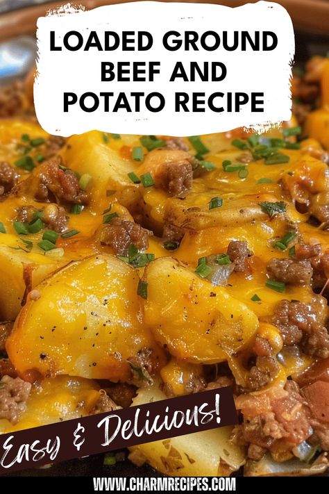 Craving comfort food? This Loaded Ground Beef and Potatoes dish combines savory beef with hearty potatoes for a truly satisfying meal. Packed with rich flavors, it's perfect for weeknight dinners or cozy gatherings. Easy to make, you'll love how this recipe transforms simple ingredients into a mouthwatering masterpiece. Top it with your favorite cheese, herbs, and sauces for an added flavor boost. Ideal for those searching for comfort food recipes, tasty beef meals, and potato side dishes. Treat yourself to this delicious comfort food today! Recipes Using Potatoes And Ground Beef, Cooking With Hamburger Meat Ground Beef, What To Make With Ground Beef And Potato, Sliced Potatoes And Ground Beef, Dinner Ideas With Ground Beef And Potato, Hamburger Ground Beef Recipes, Burger And Potatoes, Ground Beef Casserole With Potatoes, Recipes With Ground Turkey And Potatoes