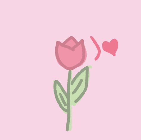 Tulip Drawing, Cat Icon, Cute Doodles Drawings, Cute Doodle Art, Simple Doodles, Doodle Drawings, Cute Doodles, Art Drawings Simple, Wallpaper Iphone Cute