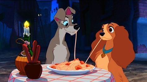 "Lady and the Tramp" This famous Cocker Spaniel and Mutt duo made eating spaghetti romantic, which is a feat in and of itself. Disney Desktop Wallpaper, Eating Spaghetti, Animation Disney, Famous Dogs, Nathan Drake, Wade Wilson, Lilo Et Stitch, Disney Dogs, Film Disney