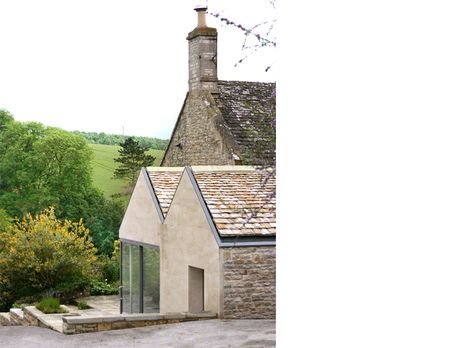 Cotswolds Renovation - Feilden Fowles Architects        Contemporary  Architecture  Design  Farm   House  Kitchen  Greenbelt  Stone  Sliding Doors  Range AGA  View   Countryside  Extension  UK  England  Rural Feilden Fowles, Contemporary Architecture Design, Long House, Rural House, Stone Architecture, Modern Barn, The Cotswolds, House Extensions, Stone Houses