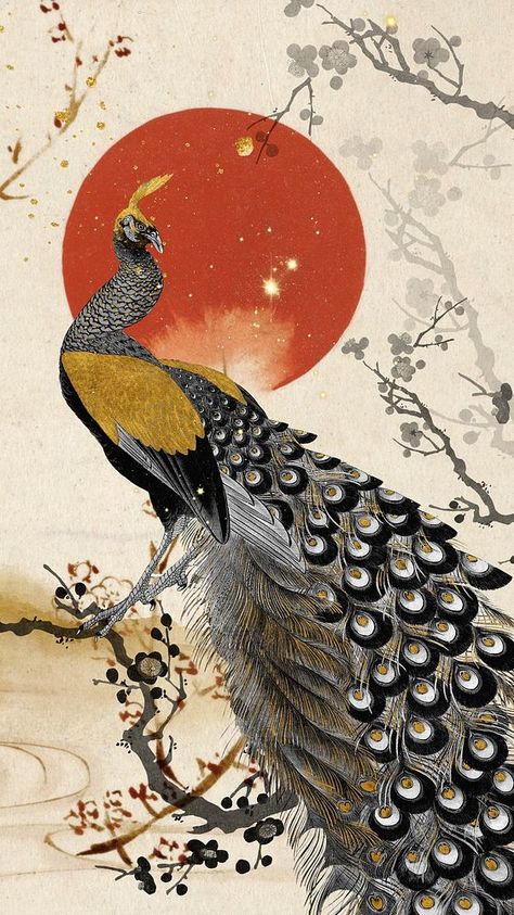 Japanese peacock iPhone wallpaper, vintage animal illustration. Remixed by rawpixel. | premium image by rawpixel.com Japanese Peacock, Vintage Animal Illustration, Iphone Wallpaper Iphone, Peacock Wallpaper, Iphone Wallpaper Hd, Wallpaper Iphone Wallpaper, Peacock Pattern, Wallpaper Vintage, Iphone Wallpaper Vintage