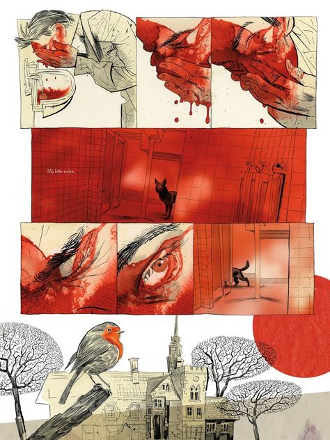 Comic Panel Ideas, Rasquachismo Art, Dave Mckean Art, Comic Pencils, Dave Mckean, Comic Collage, Storyboard Ideas, Comic Book Layout, Comic Layout