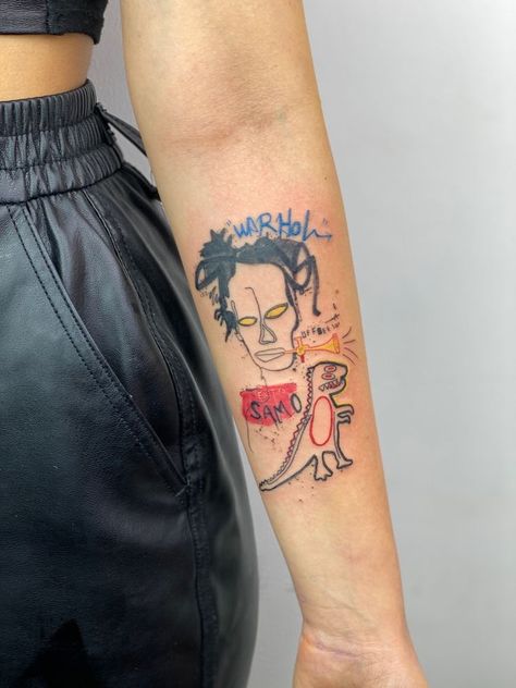 Nostalgia Ultra Tattoo, Jack Of All Trades Tattoo, Basquiat Tattoo, Flame Tattoos, Doodle Tattoo, Cute Little Tattoos, Wrist Tattoos For Women, Cool Small Tattoos, Modern Tattoos