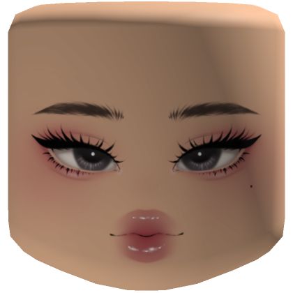 Roblox Makeup Tutorial, Makeup Roblox Faces, Roblox Cute Face, Roblox Makeup Faces, Cute Roblox Faces, Roblox Face Id, Roblox Makeup, Avatar Makeup, Face Roblox