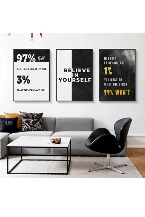 Black And White Motivational Quotes, White Motivational Quotes, Quotes Canvas Painting, Quotes Canvas, Up Poster, Wall Art Picture, Abstract Canvas Wall Art, Gave Up, Canvas Quotes