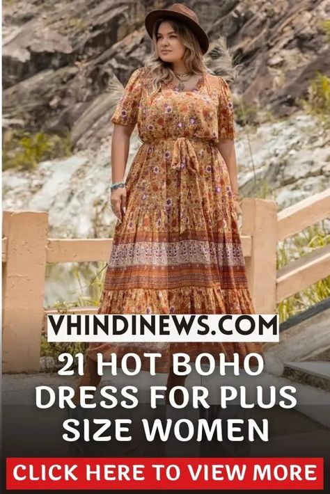 22 Boho Dress for Plus Size Women: Best Boho Plus Size Fashion for Curvy Women 50 Boho Hippy Outfits Plus Size, Plus Size Southern Fashion, Boho Chic Plus Size Outfits, Plus Boho Outfits, Curvy Boho Fashion, Hippie Outfits Plus Size, Plus Size Boho Fashion, Plus Size Boho Outfits, Boho Chic Plus Size