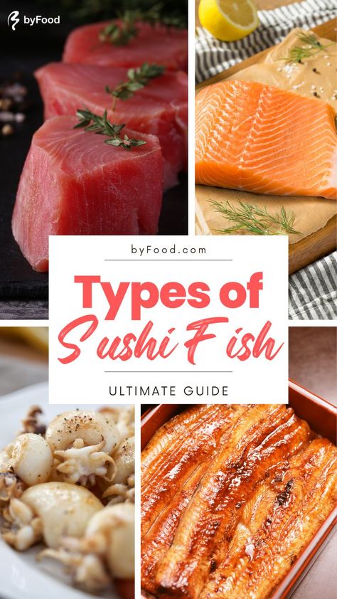 Sushi Snacks, Eel Sushi, Sushi Fillings, Sushi Fish, Sushi Recipes Homemade, Seafood Sushi, Sushi Roll Recipes, Japanese Food Sushi, Types Of Sushi