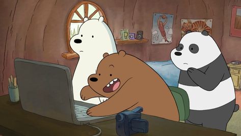 Wallpaper Dekstop Hd 1080p Aesthetic, We Bare Bears Wallpaper, I Phone 7 Wallpaper, We Bare Bears Wallpapers, Laptop Wallpaper Desktop Wallpapers, Pink Laptop, Cute Laptop Wallpaper, Ice Bears, 1080p Anime Wallpaper