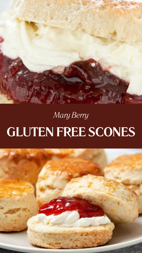 Mary Berry Gluten Free Scones Gluten Free Fair Food, Gluten Free Scones Easy, Gluten Free Scones Recipe, Gf Scones, Gluten Free Quick Bread Recipes, Dairy Free Scones, Glutenfri Baking, Gluten Free Scones, Gluten Free Pastry