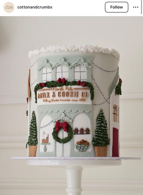 North Pole Cake, Holiday Cake Designs, Easy Christmas Cake Recipe, Xmas Cakes, New Year's Desserts, Christmas Themed Cake, Christmas Cake Ideas, Christmas Cake Designs, Xmas Cake