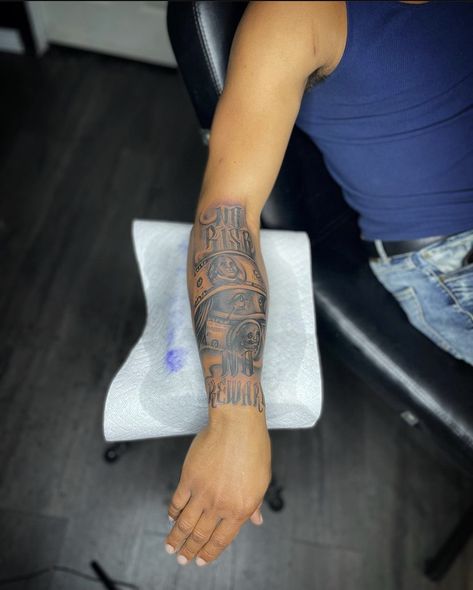 Who Jah Bless No Man Curse Tattoo, Fear No Man Tattoo, Girls Hand Tattoos, No Risk No Reward Tattoo, Curse Tattoo, Keep Your Eyes On Jesus, No Risk No Reward, Calf Sleeve Tattoo, Fear Tattoo