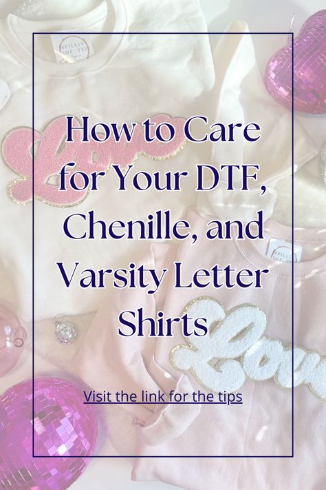 Graphic tees and oversized sweatshirts are trending.  If you want that nostalgic 90's fit looking new, you've got to care for your shirts like the precious garments they are.  In this blog post, we'll guide you through the ins and outs of caring for each type of shirt. Let's dive in to see how to care for your DTF, chenille, and varsity letter shirts to keep them from looking like they were made in the 90's! Varsity Letter Sweatshirt, 90s Fits, Chenille Patch, Letter Sweatshirt, Varsity Letter, Cute Graphic Tees, Ins And Outs, Oversized Sweatshirt, Types Of Shirts