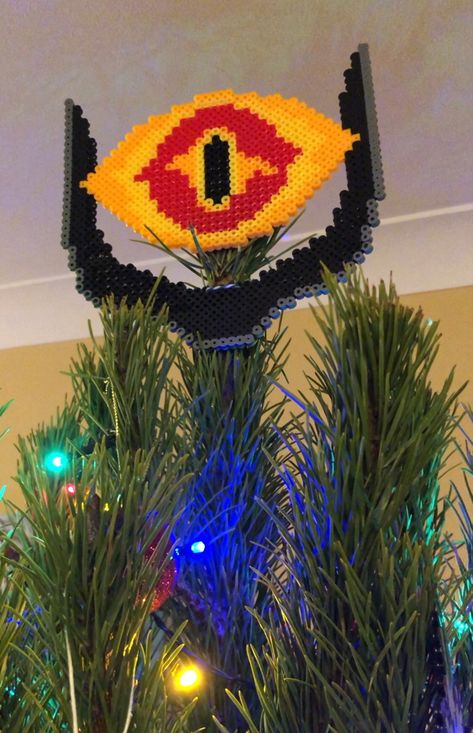 Diy Lord Of The Rings Ornaments, Lotr Perler Bead Patterns, Lotr Perler Beads, Lord Of The Rings Christmas Tree, Lotr Tree, Lord Of The Rings Diy, Lord Of The Rings Christmas, Lotr Christmas, Lorax Trees