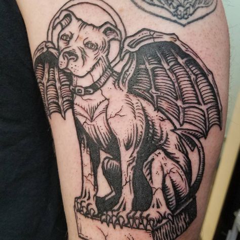 Gargoyle Tattoo, Seattle Tattoo, Woodcut Tattoo, Pitbull Tattoo, Dog Skull, Engraving Tattoo, Ghost Tattoo, Tattoos For Lovers, Spooky Tattoos