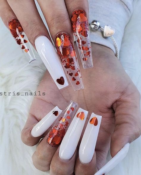 Romantic Nail Art, Nails 23, Boyfriend Ideas, Valentine's Ideas, Valentine Nail Art, February Nails, Romantic Nails, Red Acrylic Nails, Nail Designs Valentines