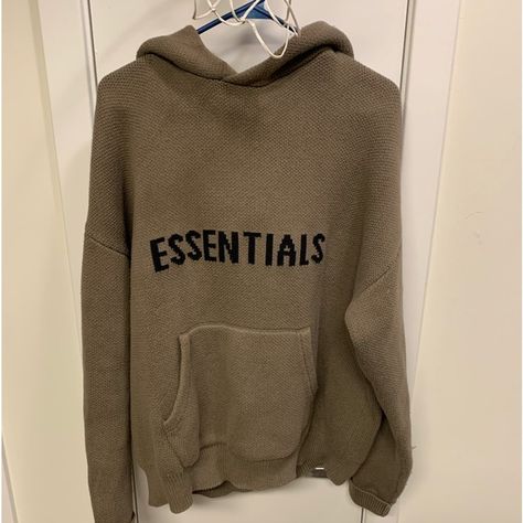 Essentials Knit Hoodie Essentials Knit Hoodie, Hoodie Essentials, Heavy Knit Sweater, Essentials Hoodie, Heavy Knit, Knit Hoodie, Christmas List, Knit Sweater, Winter Outfits