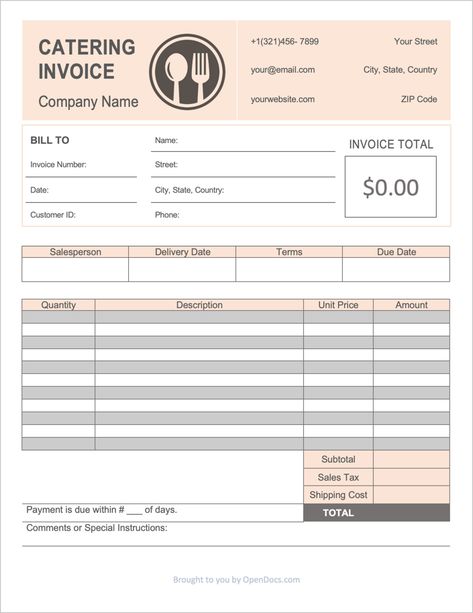 Free Catering Invoice Template | PDF | WORD | EXCEL Invoice Example, Wedding Budget Planner, Estimate Template, Invoice Template Word, Cocktail Wedding Reception, Create Invoice, Travel Brochure Template, Wedding Social, Templates Free Design