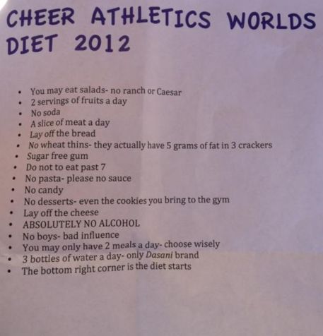 cheer athletics cheetahs diet that contributed to them winning worlds. Planning to start this tomarrow! Cheer Athletics Abs, Cheer Diet, Cheer Athletics Cheetahs, Cheer Stretches, Cheerleading Tips, Cheerleading Workouts, Cheer Hacks, Cheer Athletic, Cheer Tryouts