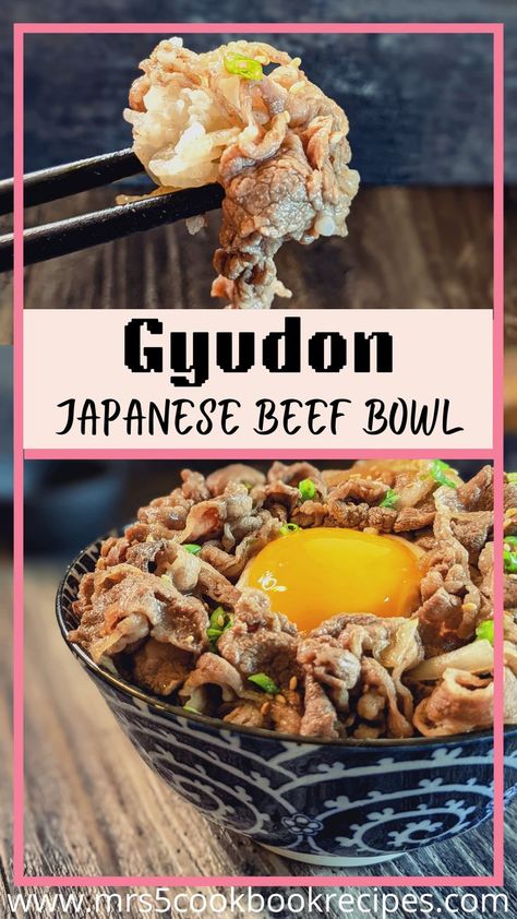 The Best Easy Gyudon Japanese Beef Bowl Meal Ideas Beef, Japanese Beef Bowl, Rny Recipes, Crock Pot Inspired Beef Recipes, Beef Bowl, Japanese Beef, Authentic Asian Recipes, Asian Recipe, Asian Beef