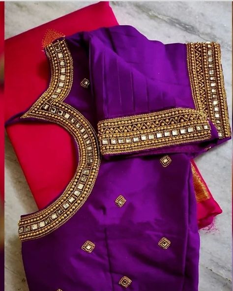 Golden Blouse Designs, Gold Blouse Designs, Stone Work Blouse, Latest Bridal Blouse Designs, Blouse Designs Catalogue, Latest Blouse Designs Pattern, New Saree Designs, Best Blouse Designs, Wedding Blouse Designs