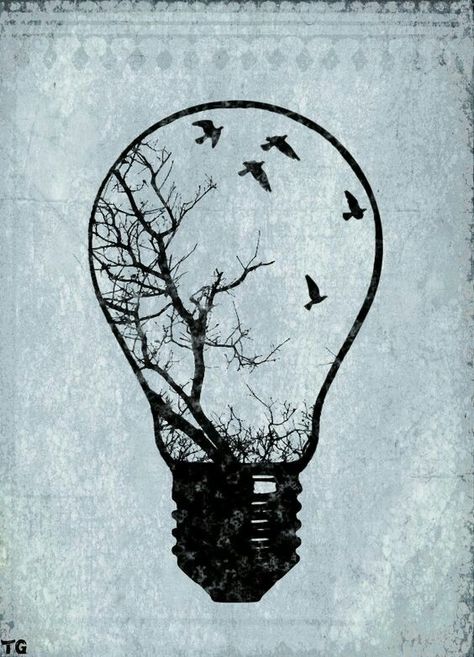 Lightbulb Nature Beauty Drawing, Tattoo Symbols, Drawing Hands, Drawing Eyes, Drawing Hair, Drawing Faces, Grey Art, Drawing Ink, Shrink Plastic