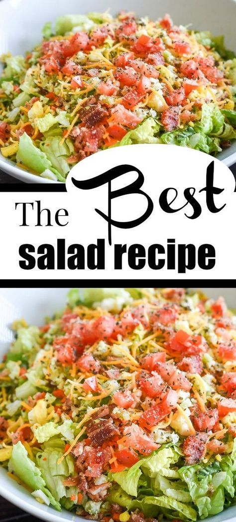 Best Side Salad, Best Salad, Side Salad Recipes, Best Salad Recipes, Yummy Salad Recipes, Macaroni Salad, Idee Pasto Sano, Chopped Salad, Salad Side Dishes