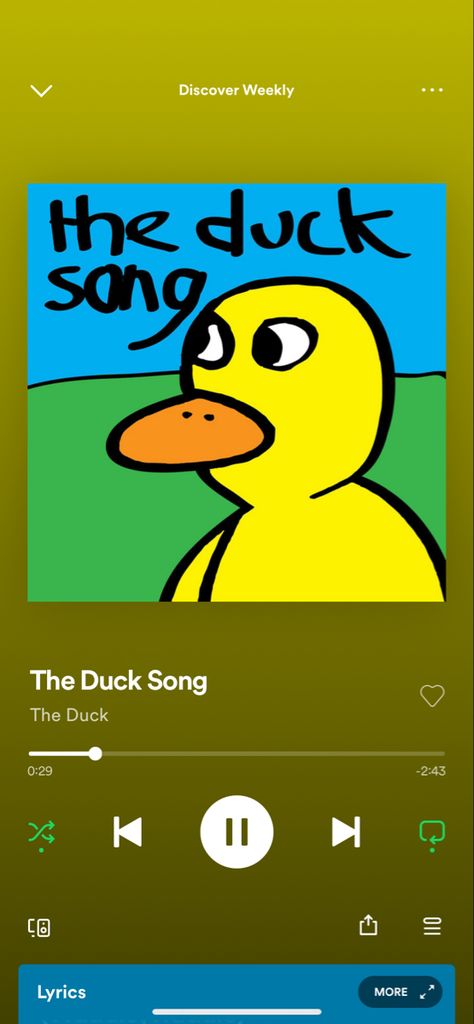 #duck #theducksong #spotify #weird Duck Dancing To Hey Ya, Duck Duck Goose Game, The Duck Song, Duck Face Meme Hilarious, Duck Memes Humor, Funny Songs, The Duck, Grapes, Songs