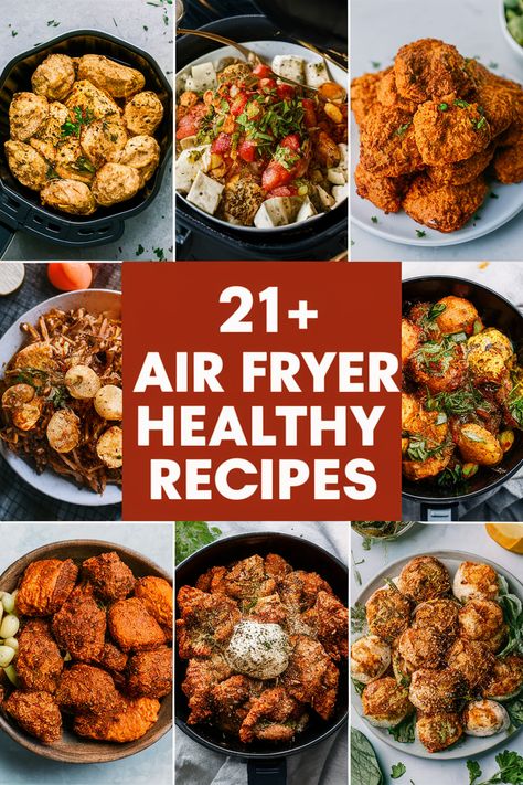 21+ Delicious Air Fryer Healthy Recipes to Make Tonight for a Guilt-Free Delight!... Whip up tasty meals with these air fryer recipes that are both healthy and satisfying. Enjoy crispy veggies chicken and seafood without the guilt. Perfect for busy nights this collection makes cooking fun and easy. Say goodbye to greasy foods and hello to delicious guilt-free delights you can enjoy anytime!... https://ostrali.com/foodr/air-fryer-healthy-recipes Air Fried Snacks Healthy, Ninja Foodi Air Fryer Recipes Healthy, Bariatric Recipes Sleeve Air Fryer, Healthy Air Fryer Meals For Two, Air Fryer For Diabetics, Emeril Air Fryer Recipes, Healthy Easy Air Fryer Recipes, Air Fryer Diet Recipes, Healthy Air Fryer Recipes Easy