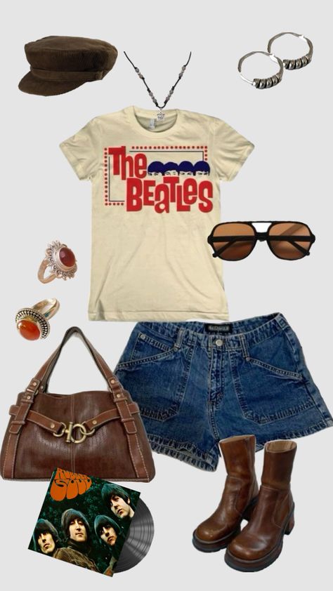 The Beatles #outfitinspo #vintage #thebeatles Beatles Inspired Outfits, The Beatles Outfit, Beatles Outfits, Beatles Outfit, Beatles Fashion, 70s Inspired Outfits, Famous Outfits, 70s Inspired Fashion, Crazy Outfits