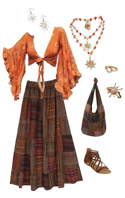 Summer Hippie Outfits 70s, Hippy Outfits, Hippie Outfits 70s, Hippie Style Outfits, Hippie Boho Outfits, Outfit Hippie, Earthy Girl, Hippie Accessories, Boho Fits