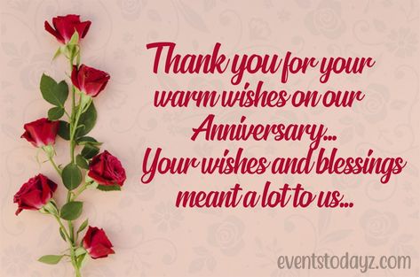 Anniversary Wishes Reply | Thank You For Anniversary Wishes Thank You Sayings, Thanks For Wishes, Anniversary Wishes For Sister, Anniversary Wishes Message, Anniversary Wishes Quotes, Thanks Messages, Anniversary Wishes For Couple, Wedding Anniversary Message, Thank You For Birthday Wishes